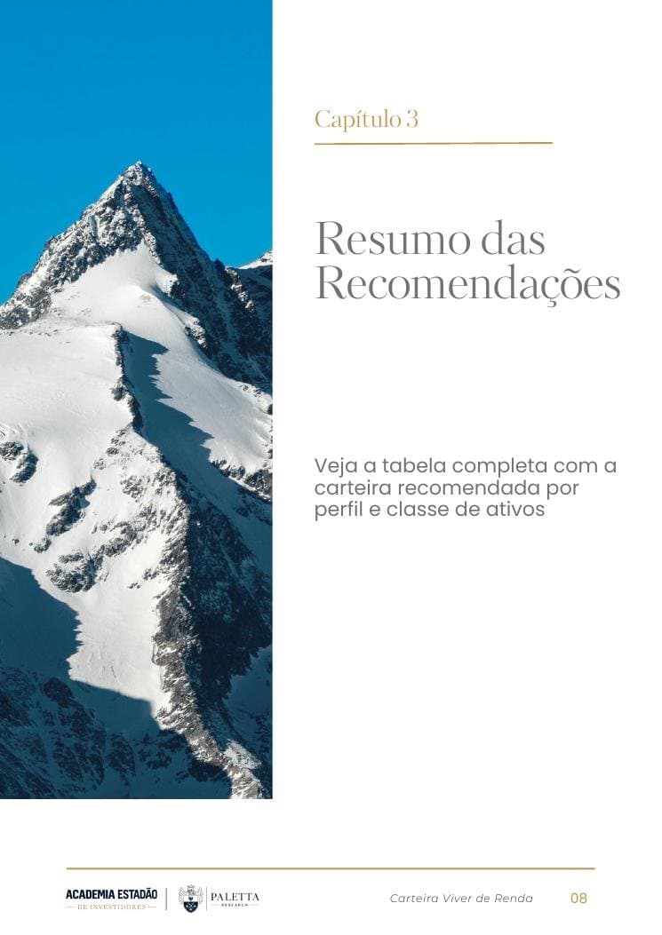 Exemplo de página do relatório